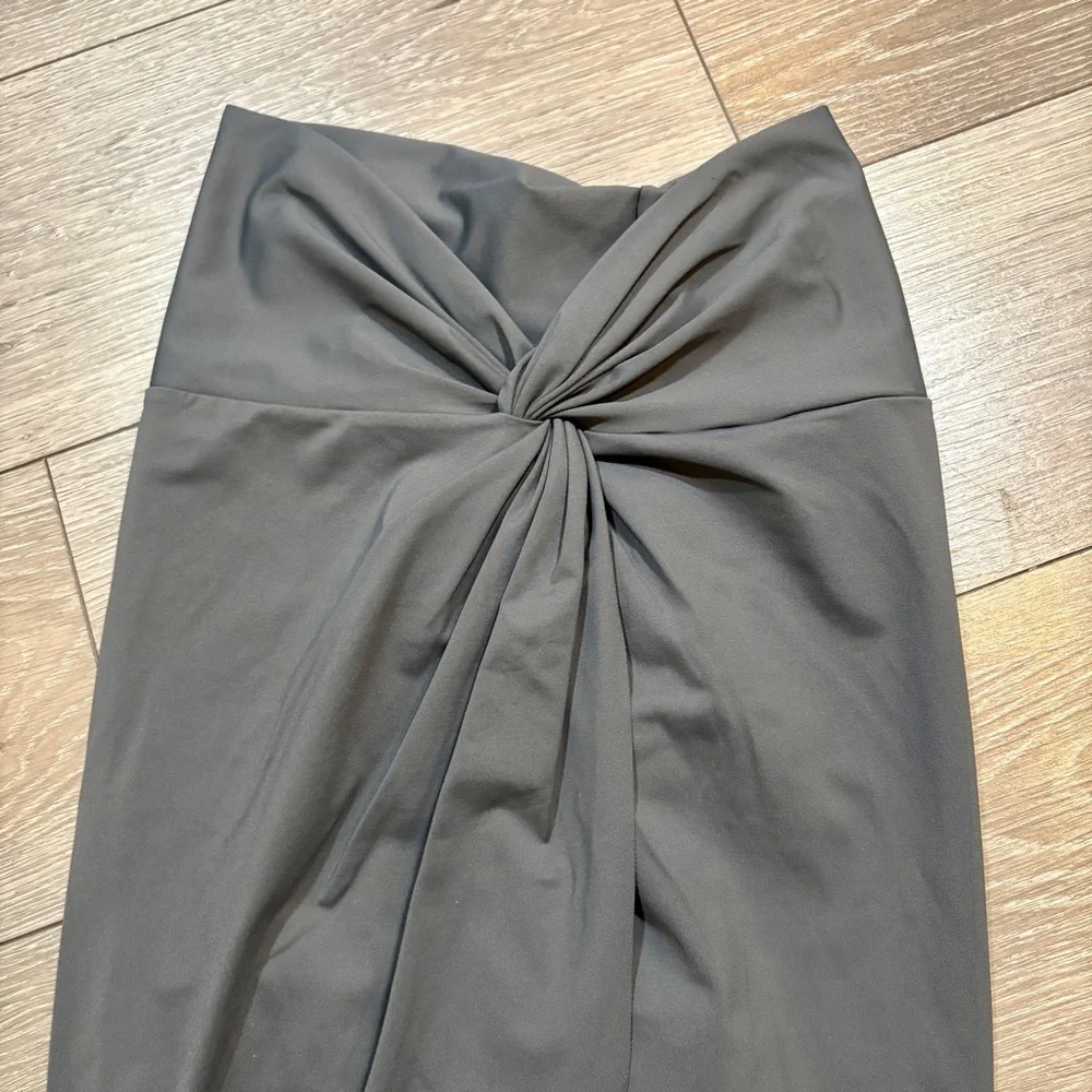 SKIMS Dark Gray Twist-Front Maxi Swim Sarong Size XXS